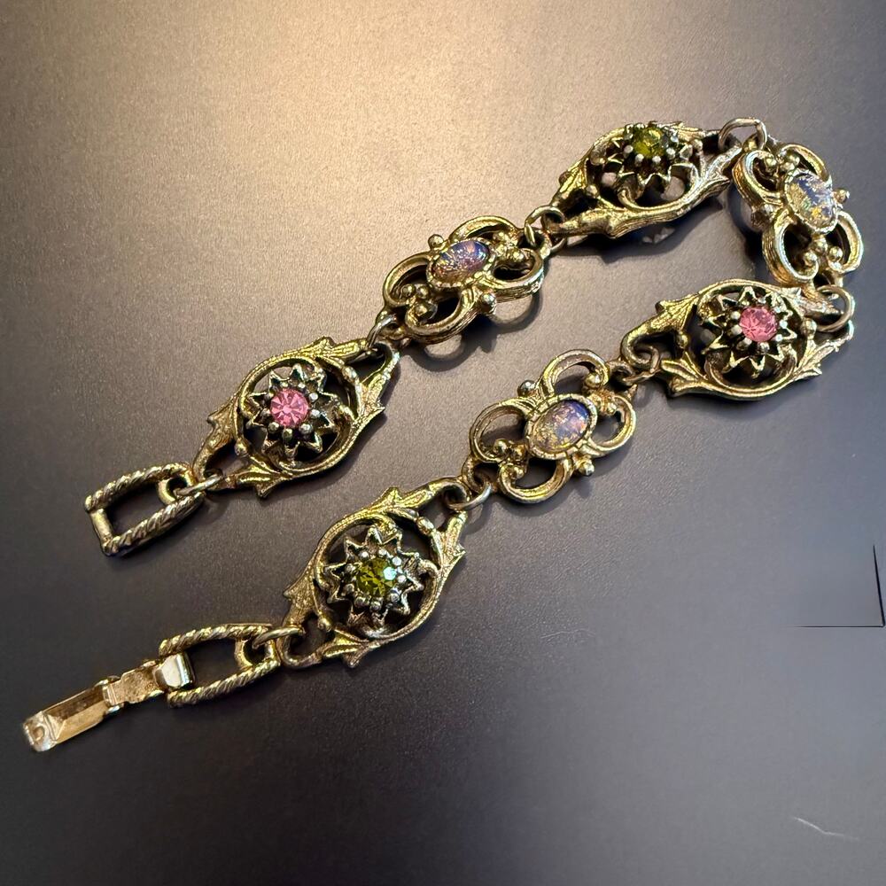 Vintage 70s Sarah Coventry Contessa Gold Tone Link Bracelet - Picture 9 of 9